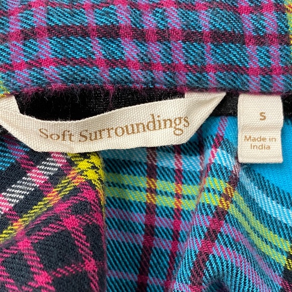 Soft Surroundings Multicolor Plaid Flannel Shirt - Picture 2 of 8